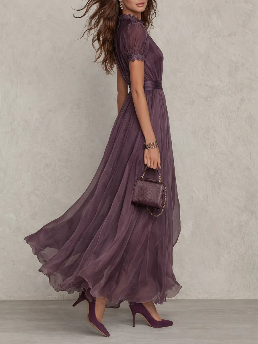 Samantha - Vintage Elegant Chiffon Maxi Dress