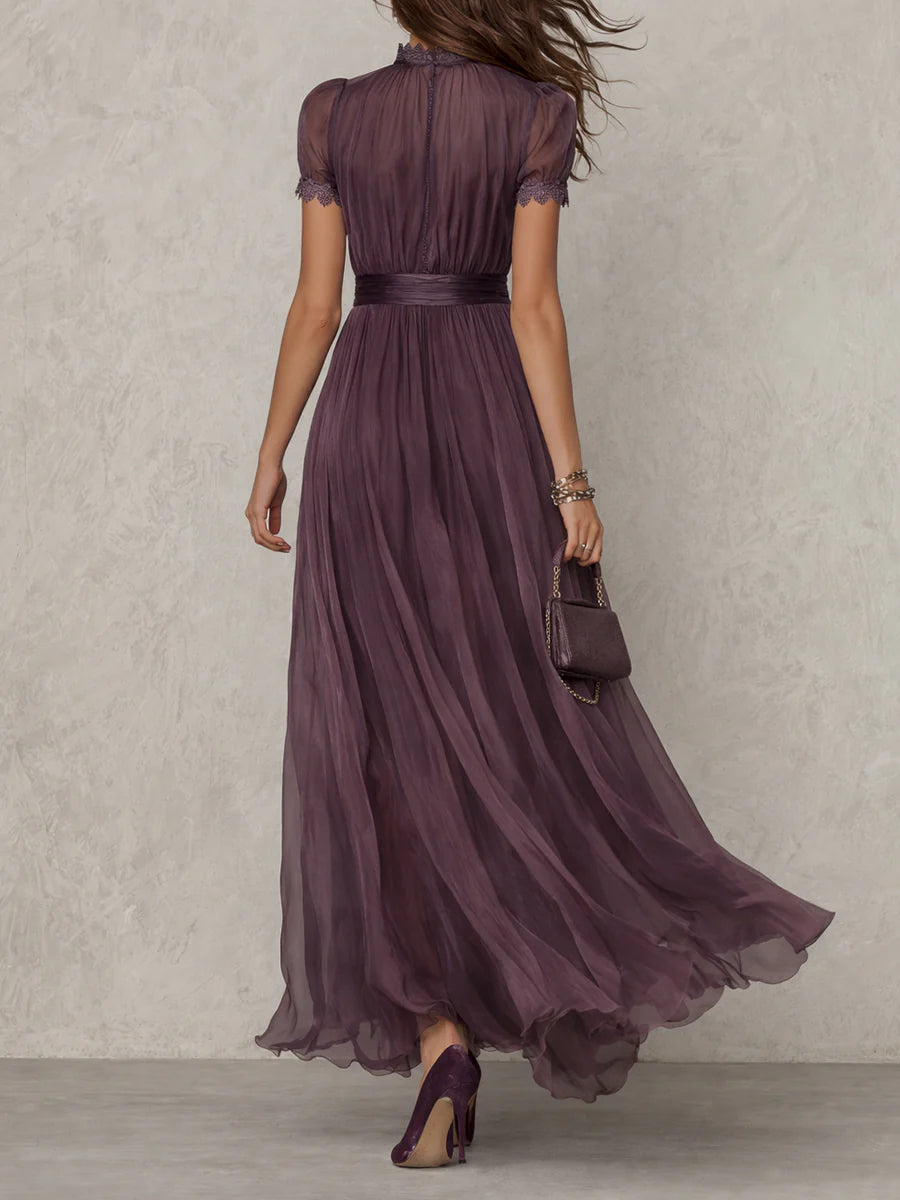 Samantha - Vintage Elegant Chiffon Maxi Dress