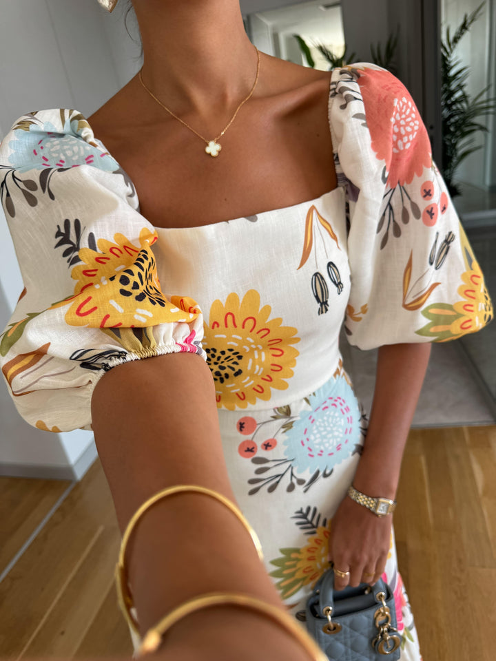 Sophia - Floral Midi Dress