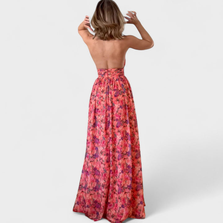 Floral Stella - Long Stella with Halter Neck
