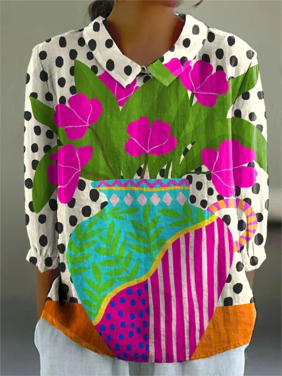 Charlotte - Artistic Bloom Blouse