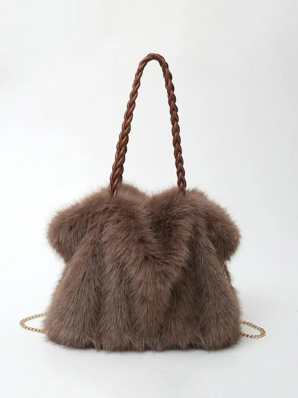 Wendy - Women Plush Velvet Shoulder Tote