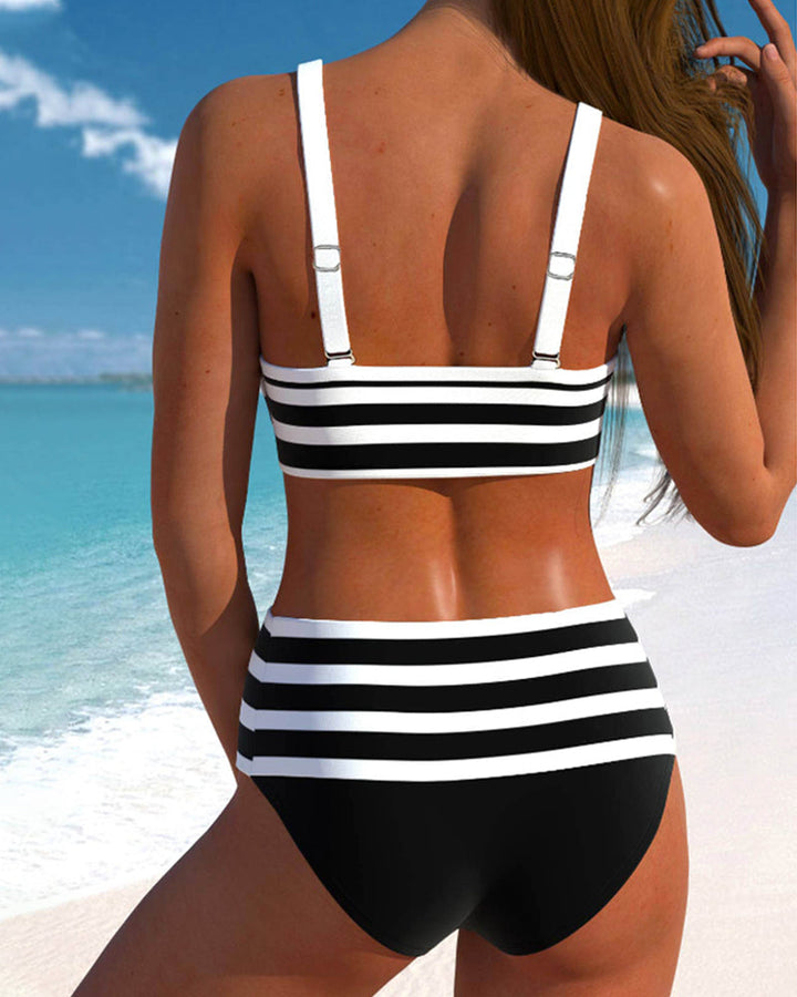 Molly - High Waist Striped Bikini