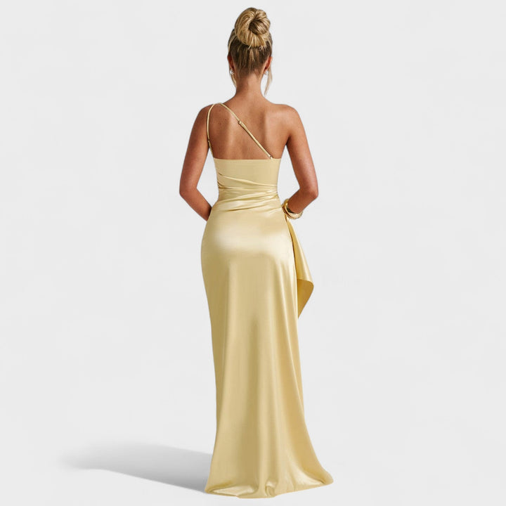 Zoey - Asymmetrical Satin Dress
