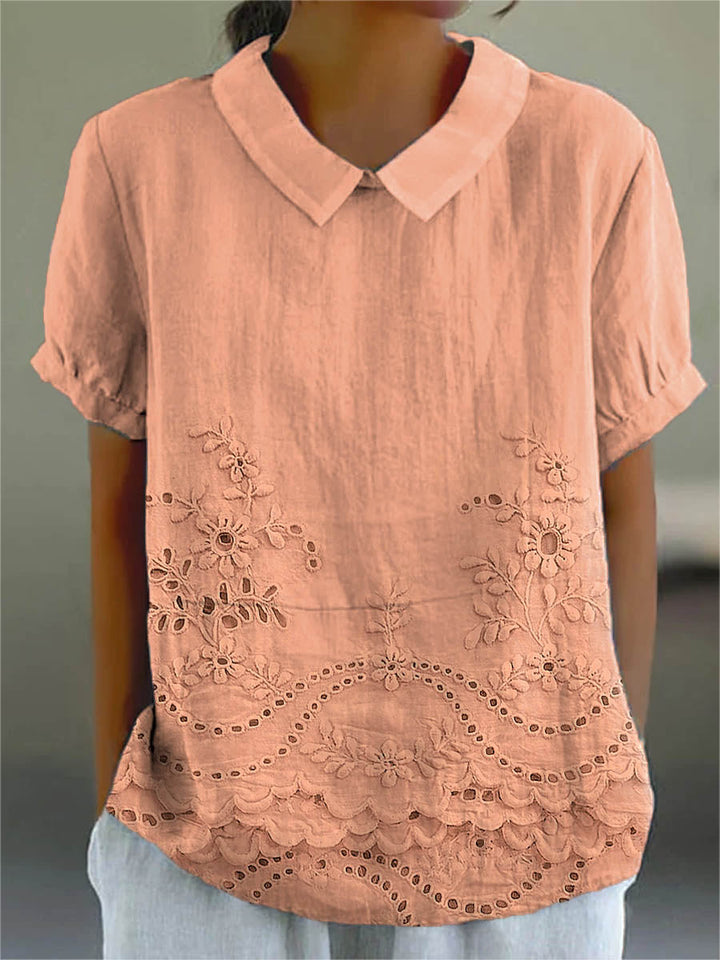 Jade - Embroidered Floral Blouse
