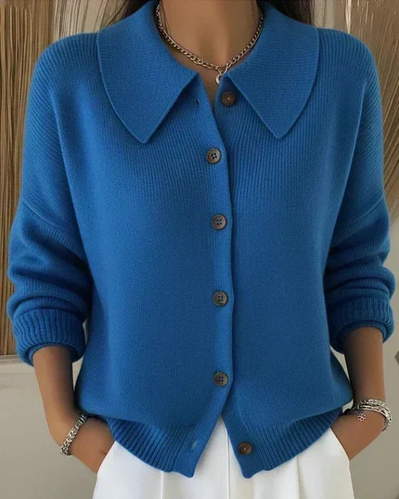 Marilyn | Collared Button-Front Cardigan