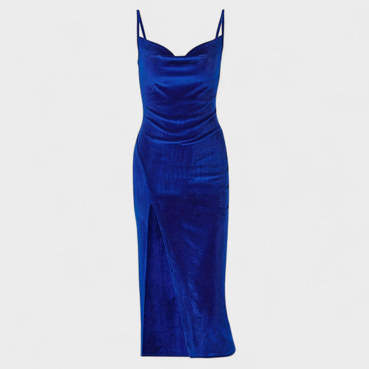 Taylor - Velvet Dress with Slit