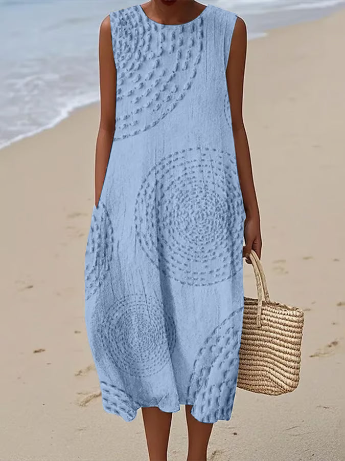 Sadie - Textured Sleeveless Maxi Dress