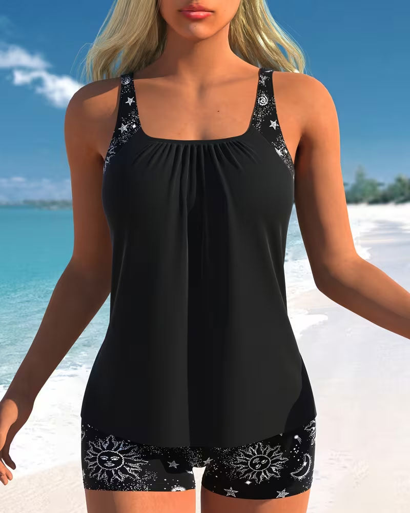 Monica - Tankini with Sun Print