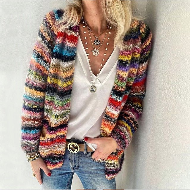 Caroline - Cozy Multicolor Cardigan