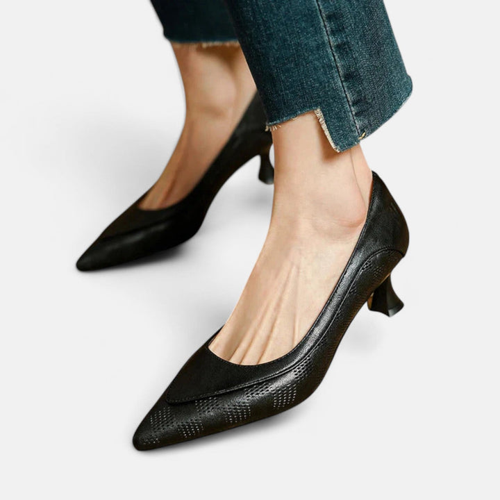 Aubrey Leather Heels