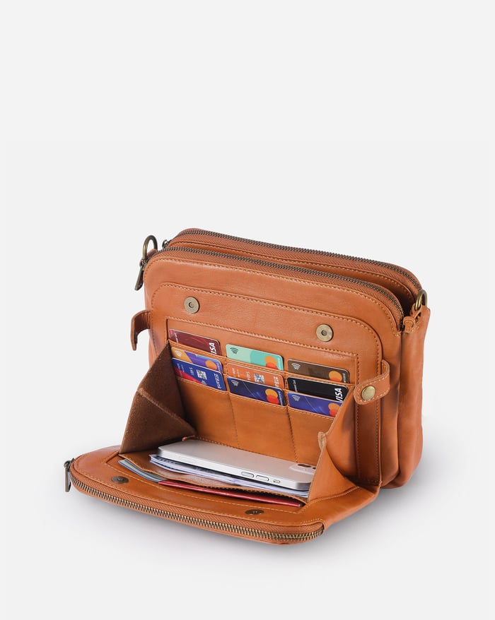 Savannah - Sleek Three-Layer Crossbody Bag