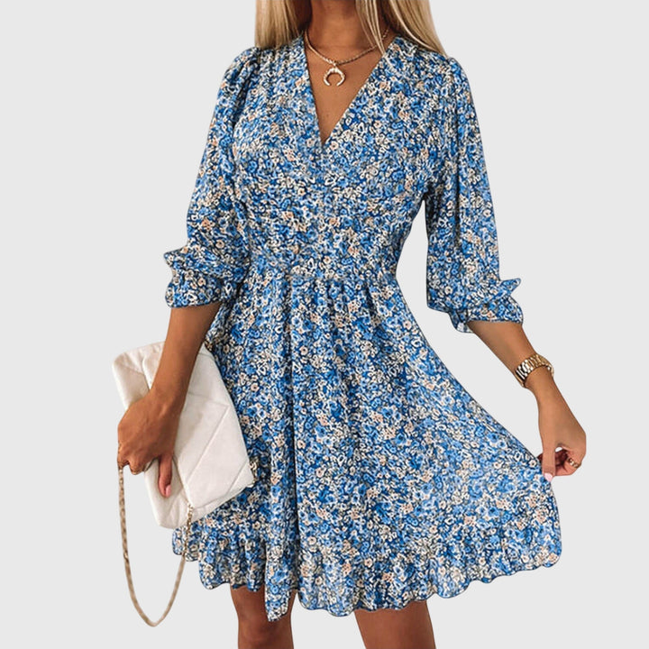 Stephanie - Floral Puff Sleeve Dress