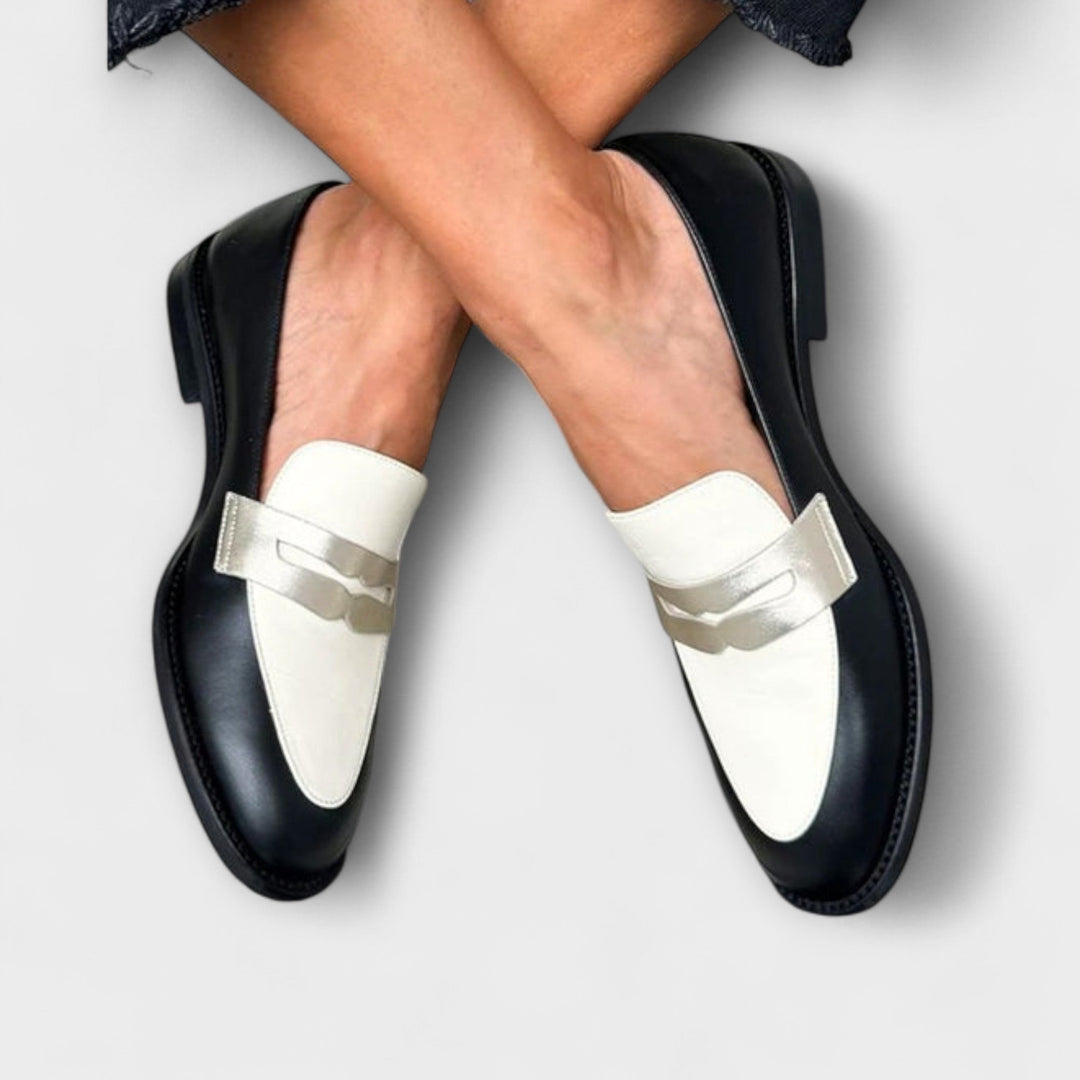 Mila - Black Metallic Loafers