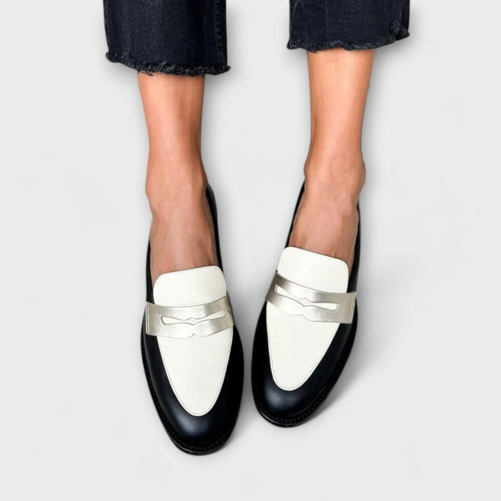 Mila - Black Metallic Loafers
