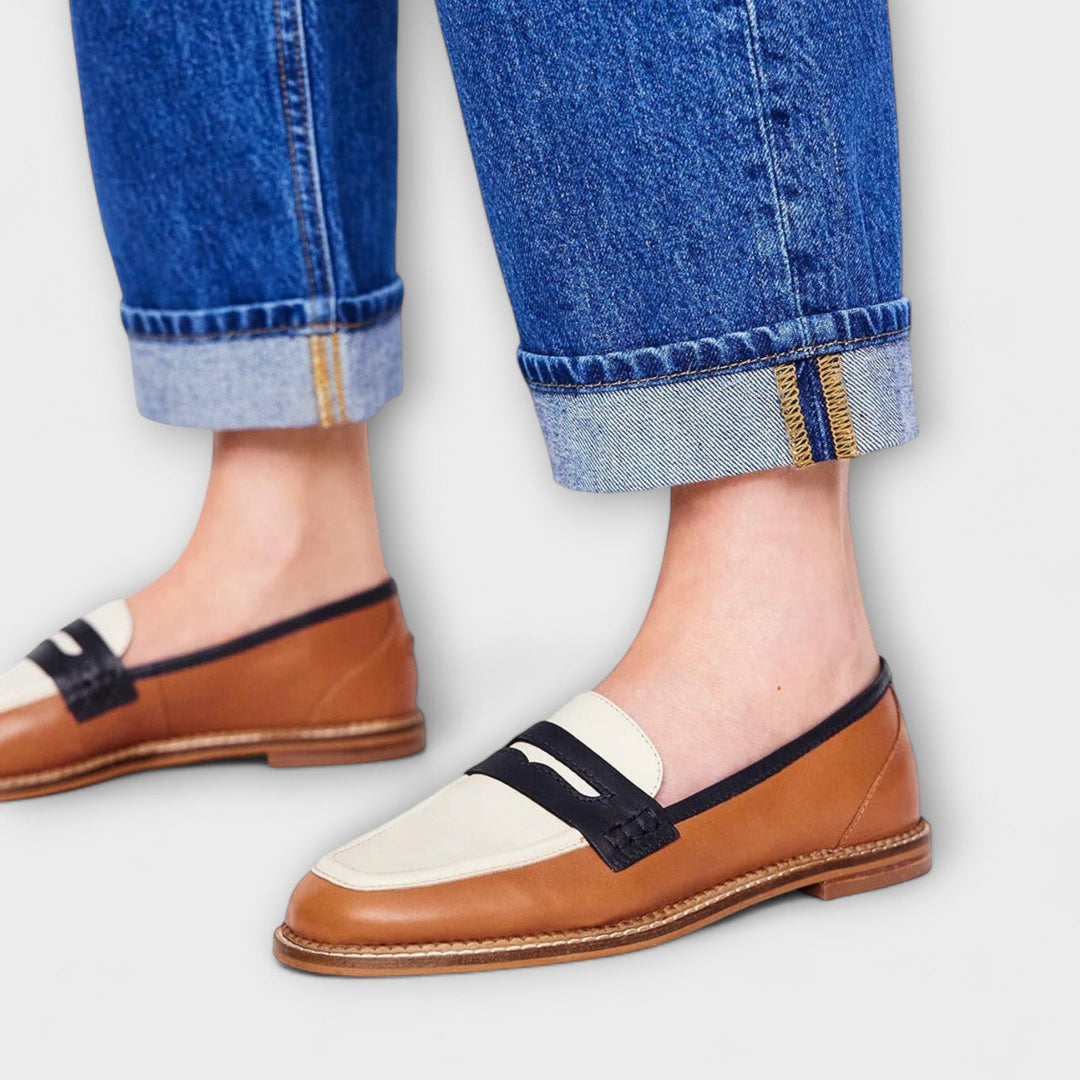 Adalynn – Brown Round-Toe Loafers