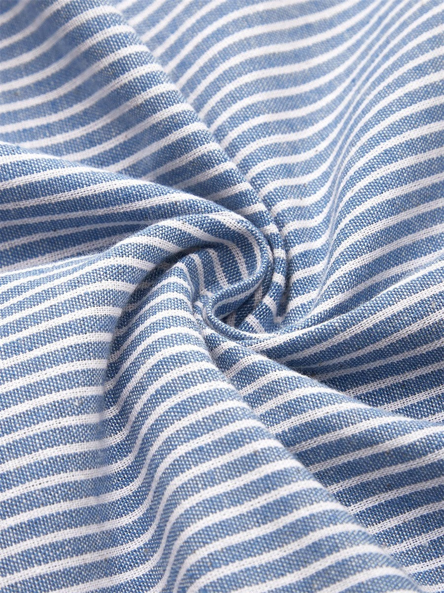 Josephine - Elegant Striped Summer Midi Dress