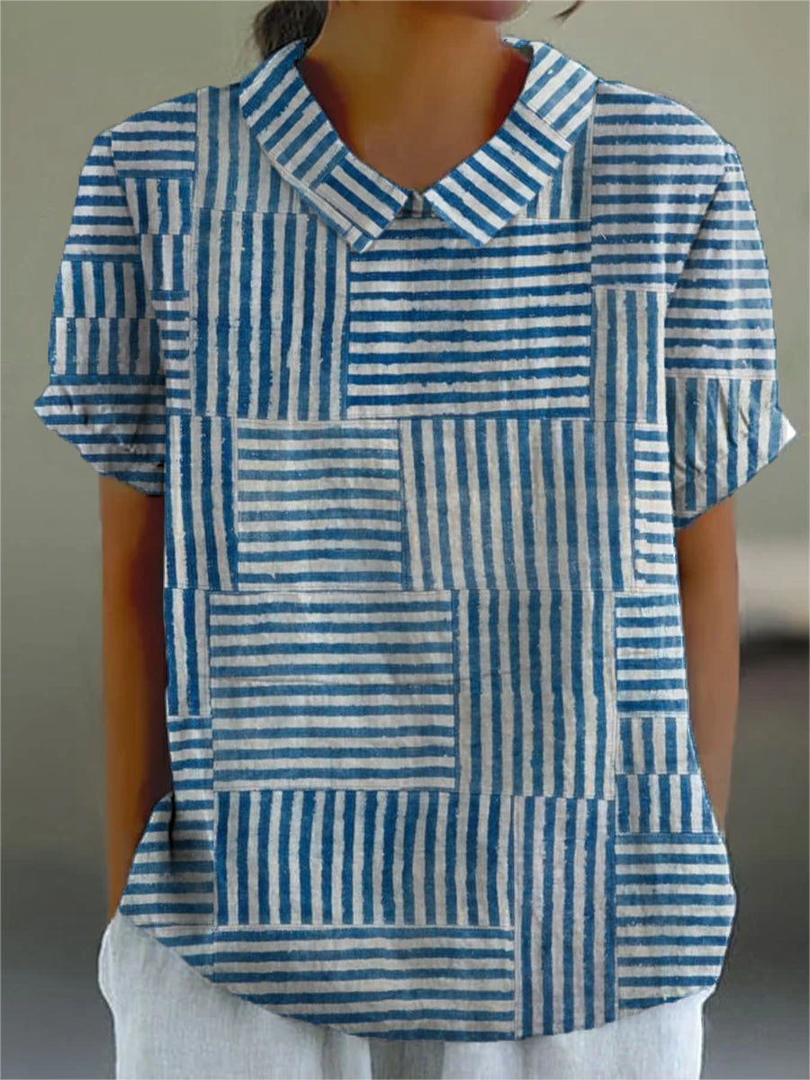 Alyssa - Striped Pattern Blouse