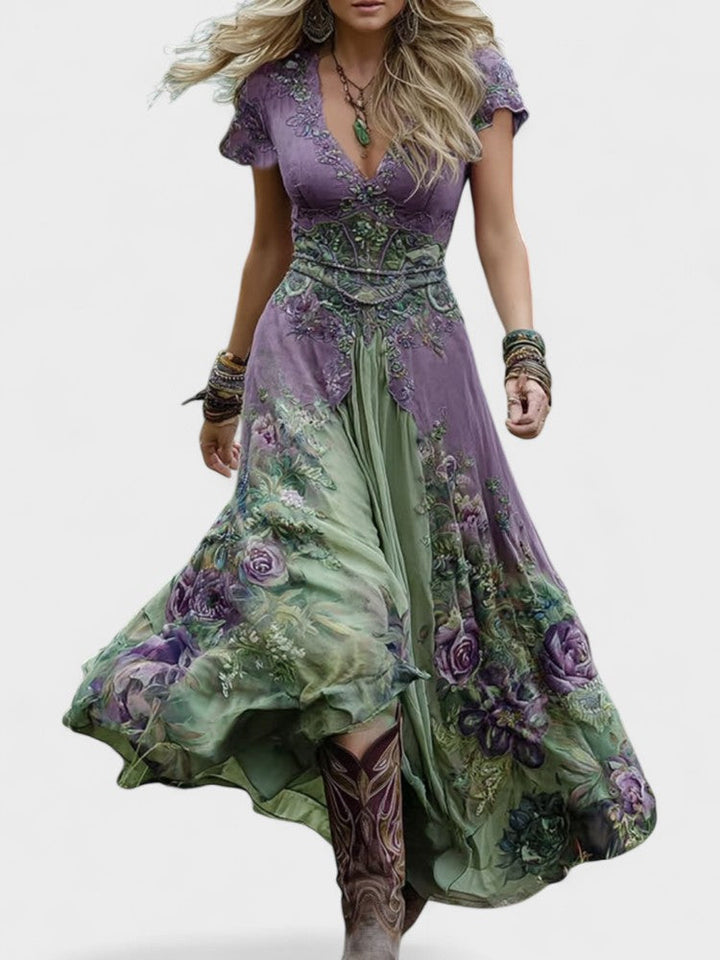 Holly - Short Maxi Floral Dress