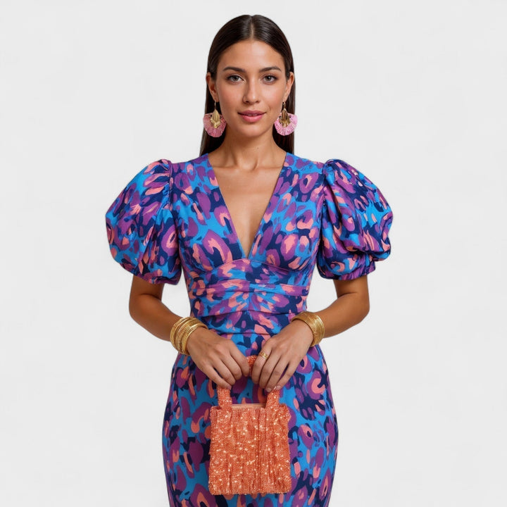 Willa - Tropical Fire Dress
