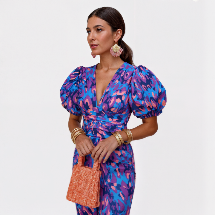 Willa - Tropical Fire Dress