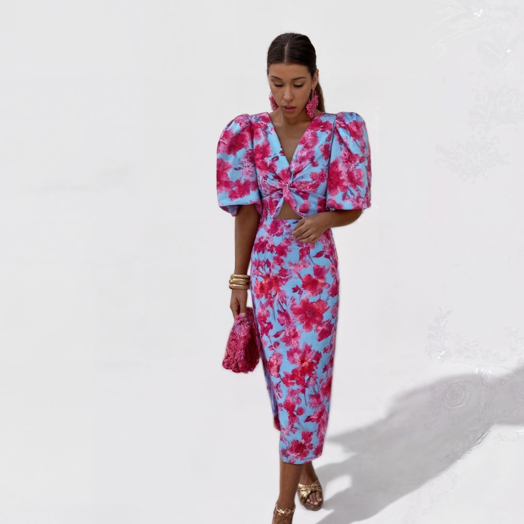 Willa - Tropical Fire Dress