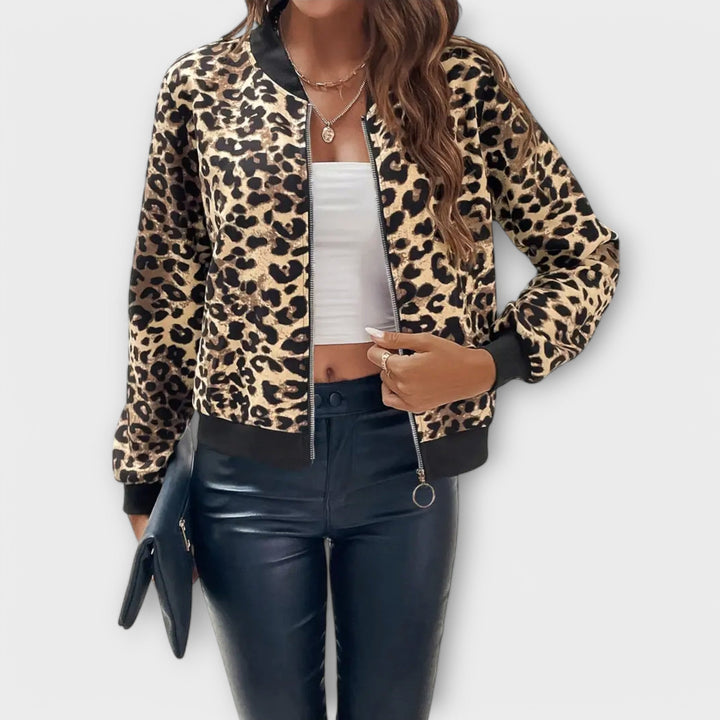 Raquel - Elegant Leopard Print Jacket