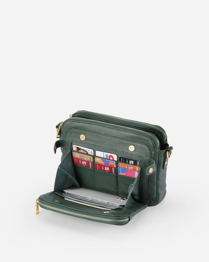 Savannah - Sleek Three-Layer Crossbody Bag