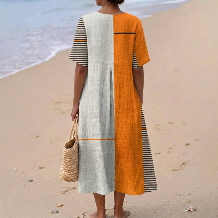 Gabriella - Striped Geometric Dress