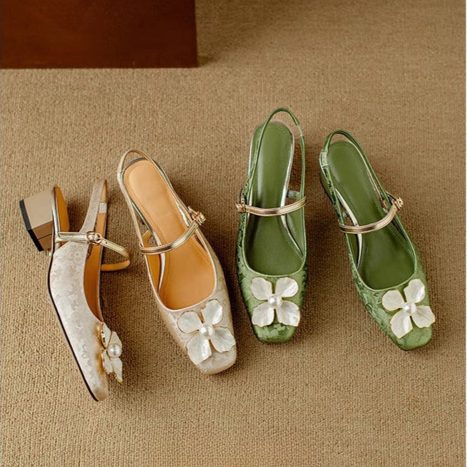 Mathilde – Elegant Women's Shoes with Floral Detail