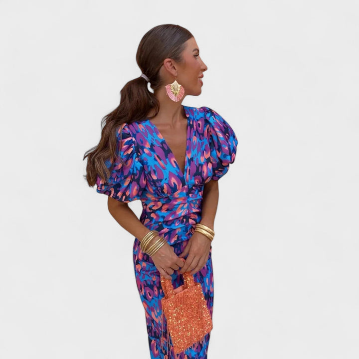 Willa - Tropical Fire Dress