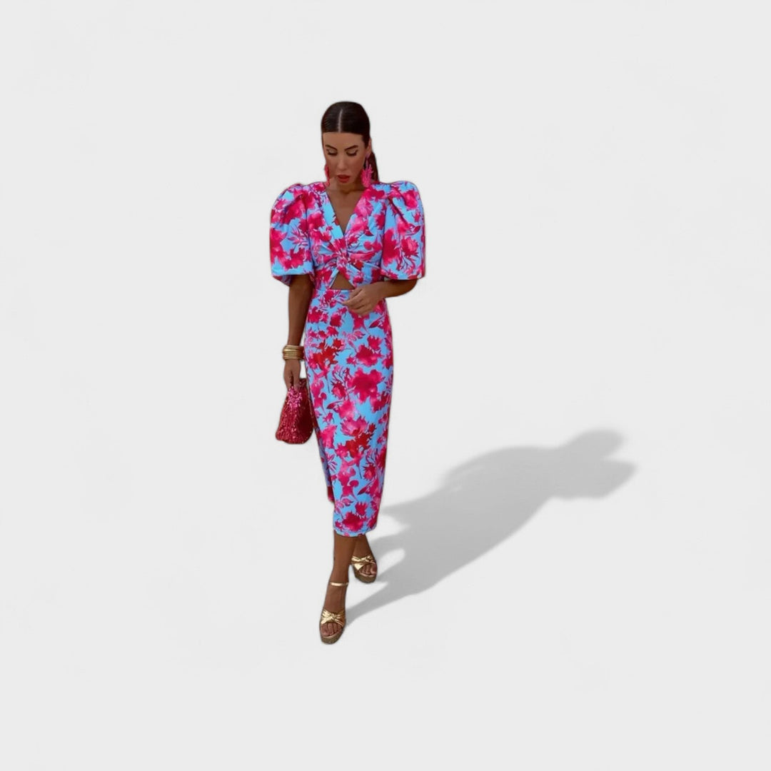 Willa - Tropical Fire Dress