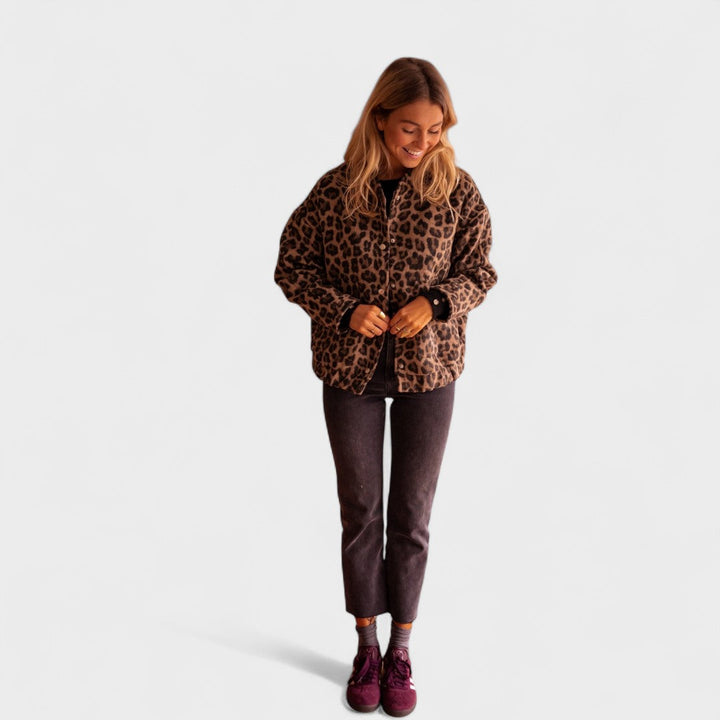 Rosa - Modern Leopard Print Jacket