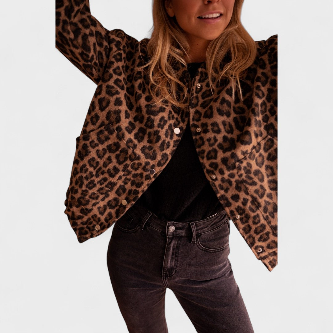 Rosa - Modern Leopard Print Jacket