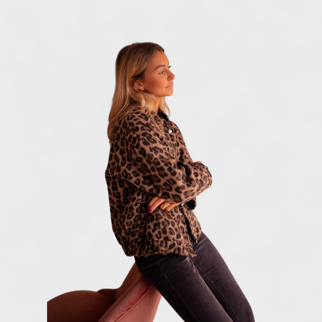 Rosa - Modern Leopard Print Jacket