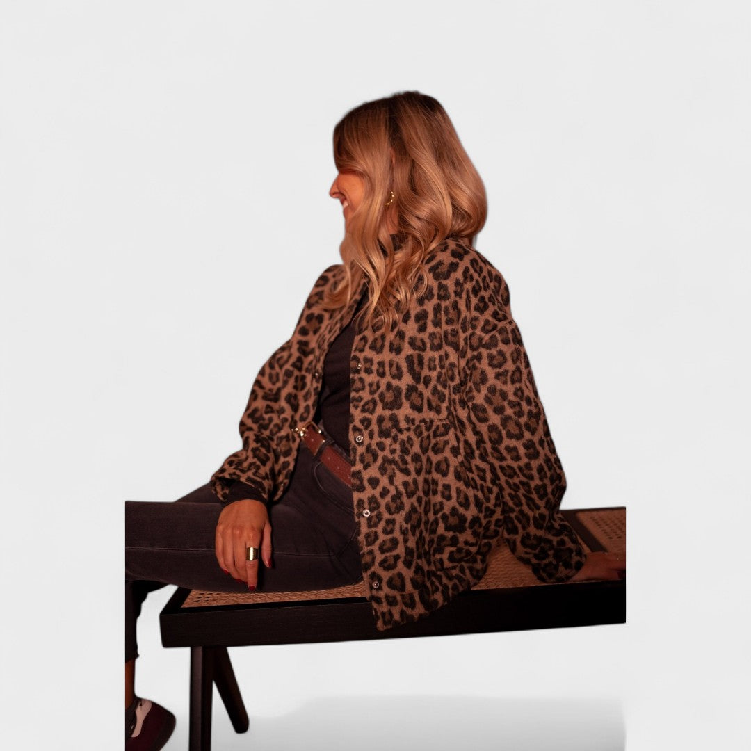 Rosa - Modern Leopard Print Jacket