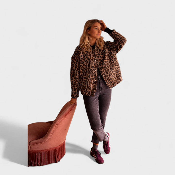 Rosa - Modern Leopard Print Jacket