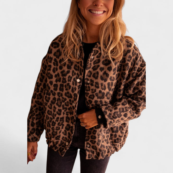 Rosa - Modern Leopard Print Jacket
