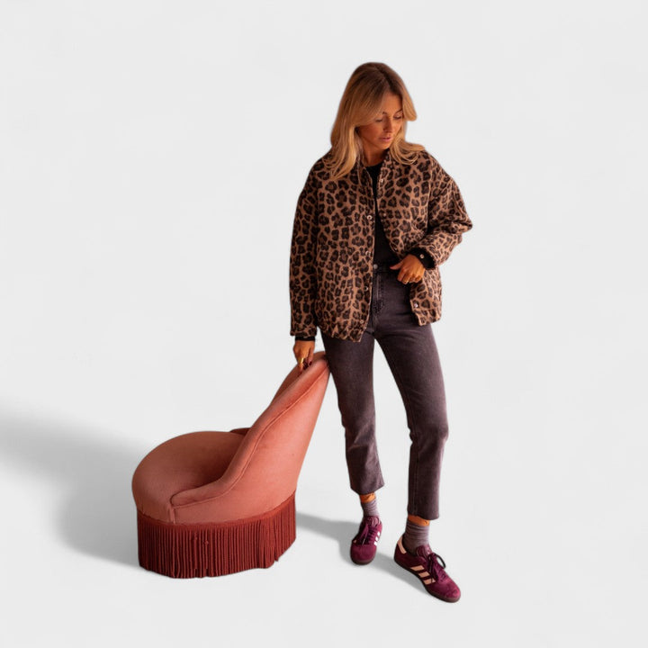 Rosa - Modern Leopard Print Jacket