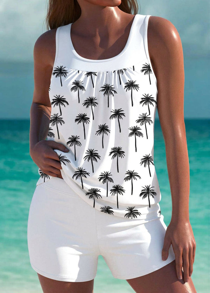 Phoebe - Elegant tankini with tummy control effect and matching shorts