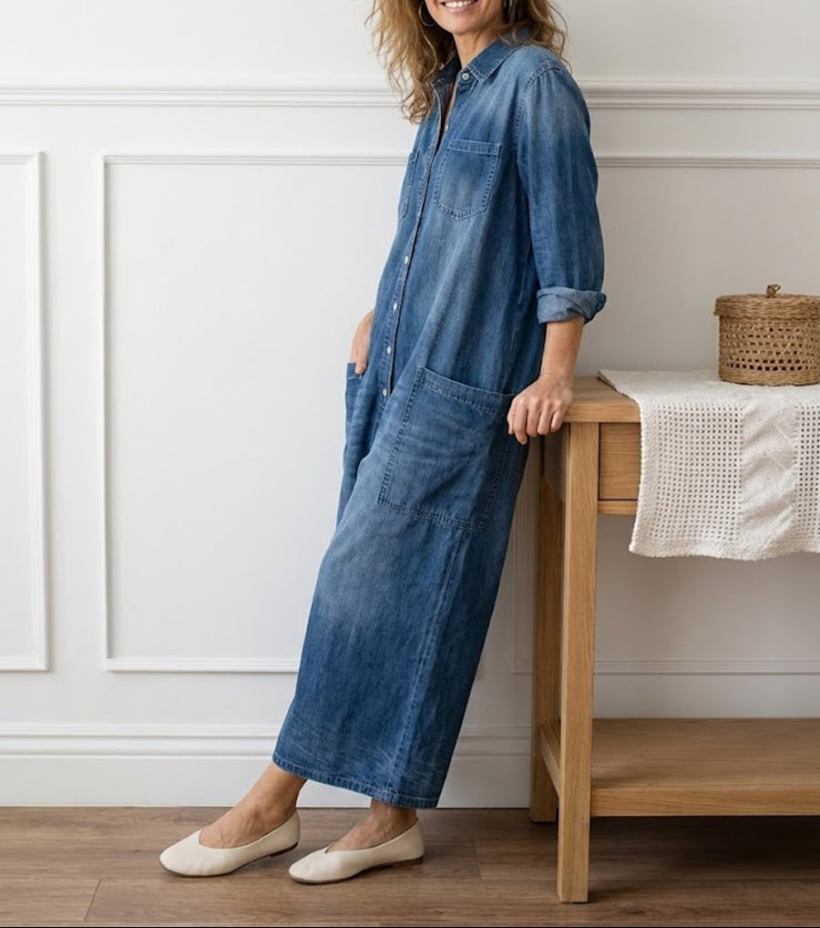 Serenity - Denim Cotton Jumpsuit