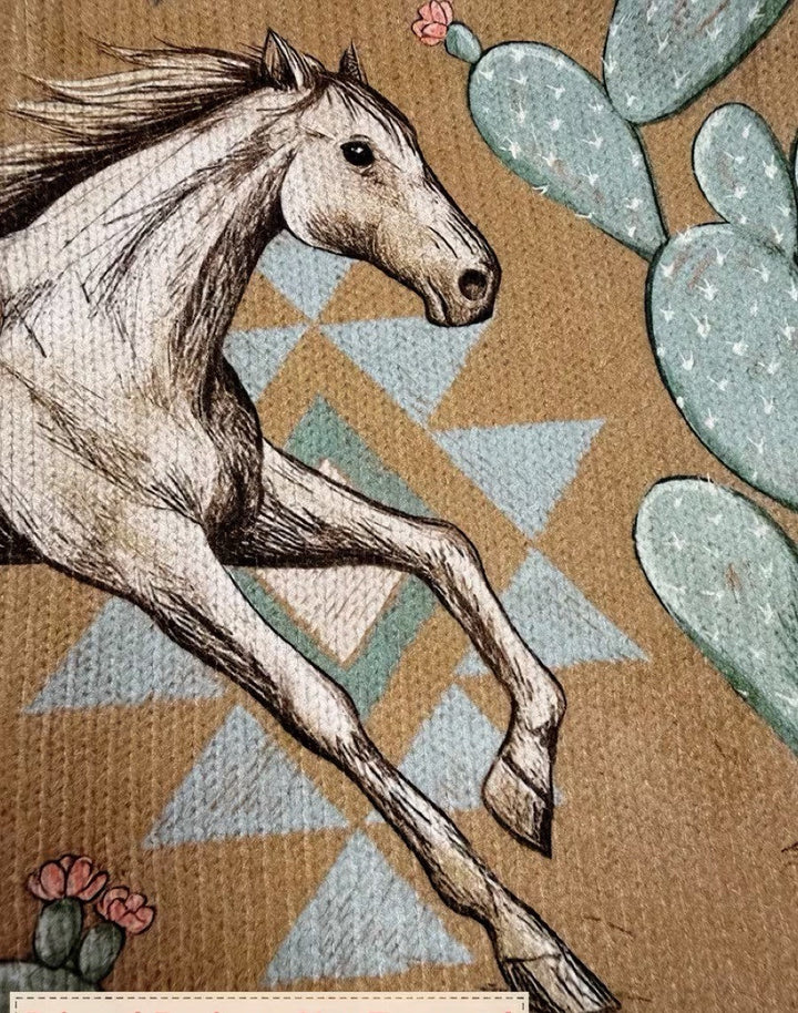 Kaitlyn - Desert Horse and Cactus Zip Cardigan