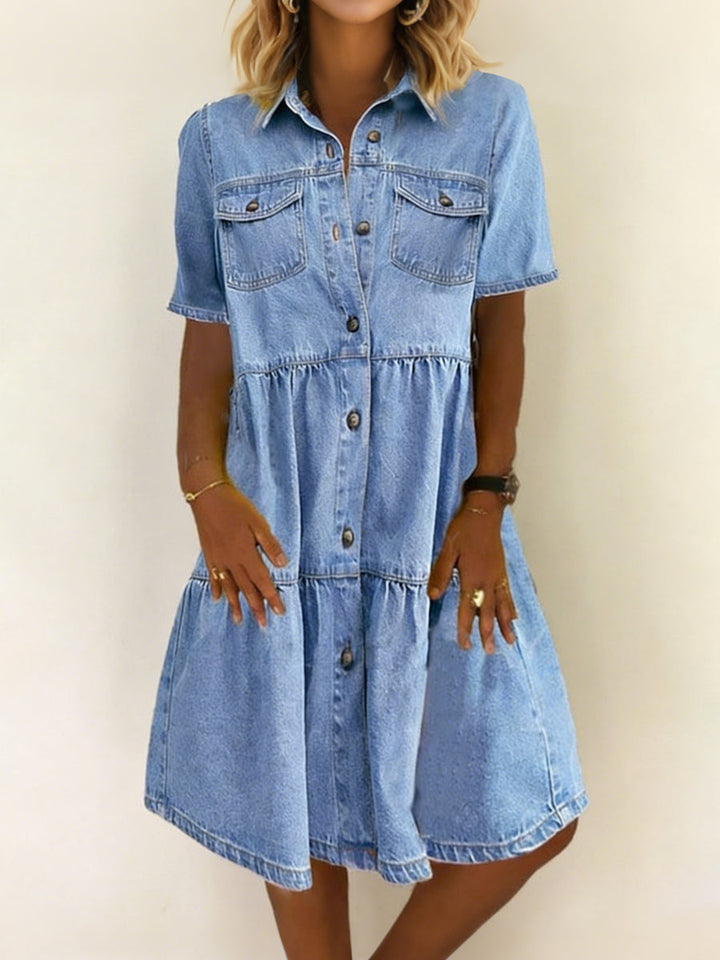 Jillian - Casual Elegant Denim Dress