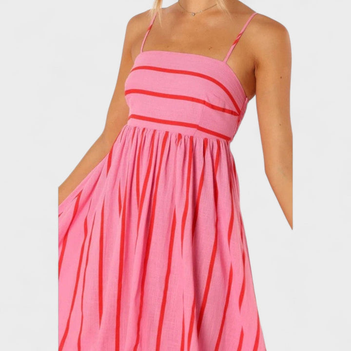 Andrea - Long Striped Dress