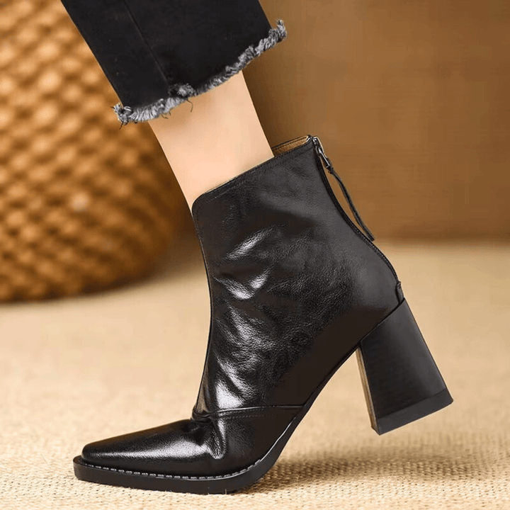 Delia | Luxury Mid-Heel Ankle Boots