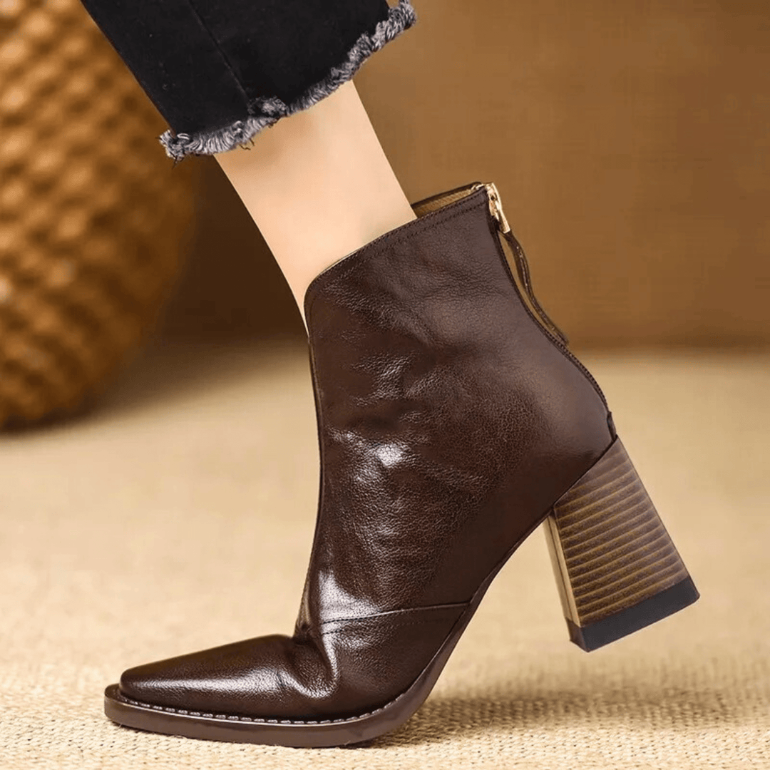 Delia | Luxury Mid-Heel Ankle Boots