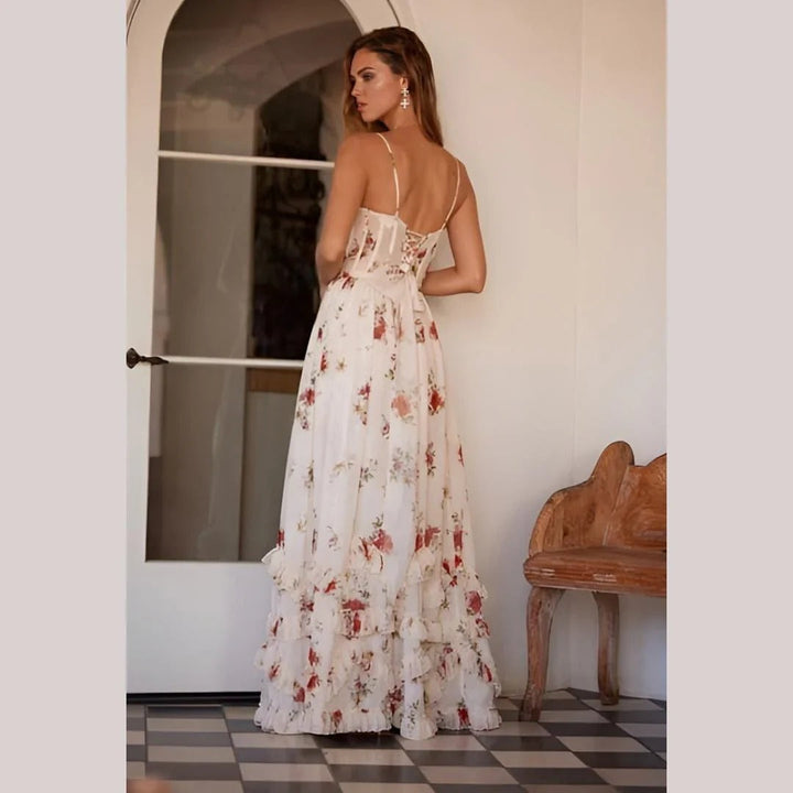 Keira - Floral Pattern Midi Dress