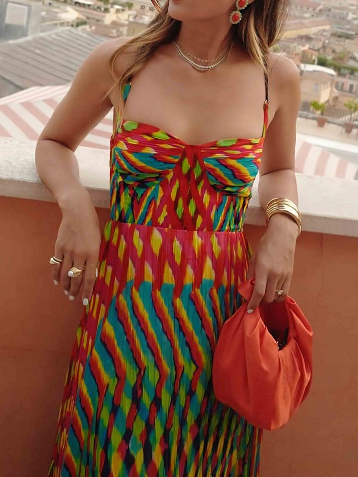 Aubrey - Abstract Printed Maxi Dress