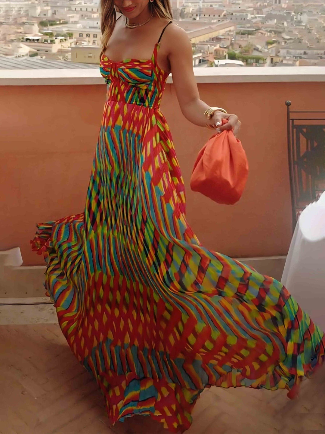 Aubrey - Abstract Printed Maxi Dress