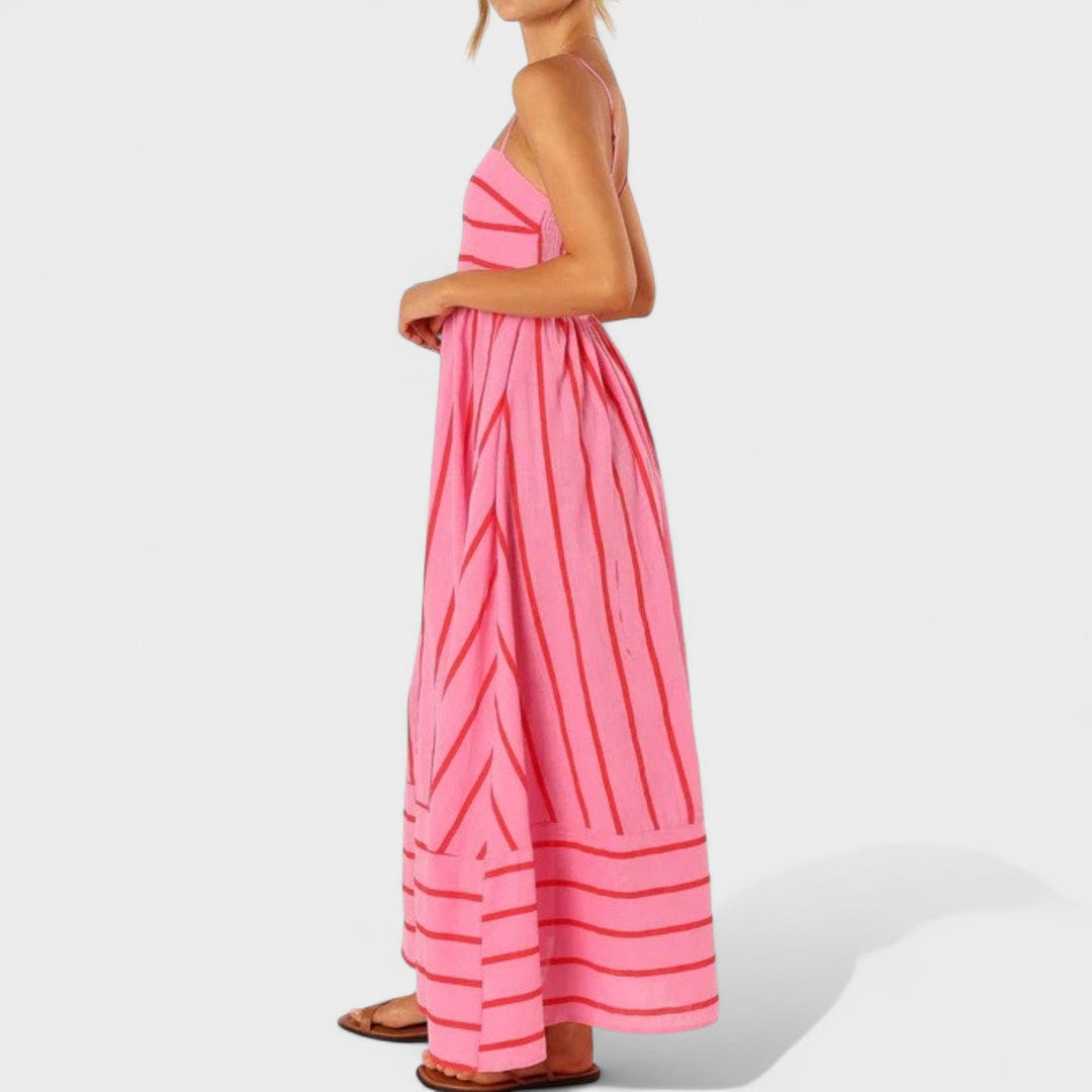 Andrea - Long Striped Dress